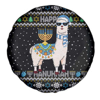 Happy Hanukkah Llama Spare Tire Cover Funny Menorah for Jewish Holiday - Wonder Print Shop