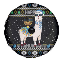 Happy Hanukkah Llama Spare Tire Cover Funny Menorah for Jewish Holiday - Wonder Print Shop