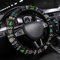 Happy Hanukkah Llama Steering Wheel Cover Funny Menorah for Jewish Holiday - Wonder Print Shop
