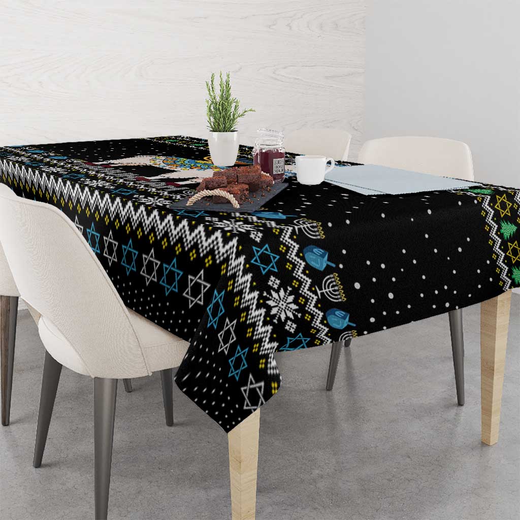 Happy Hanukkah Llama Tablecloth Funny Menorah for Jewish Holiday - Wonder Print Shop