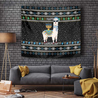 Happy Hanukkah Llama Tapestry Funny Menorah for Jewish Holiday - Wonder Print Shop
