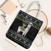 Happy Hanukkah Llama Tote Bag Funny Menorah for Jewish Holiday - Wonder Print Shop