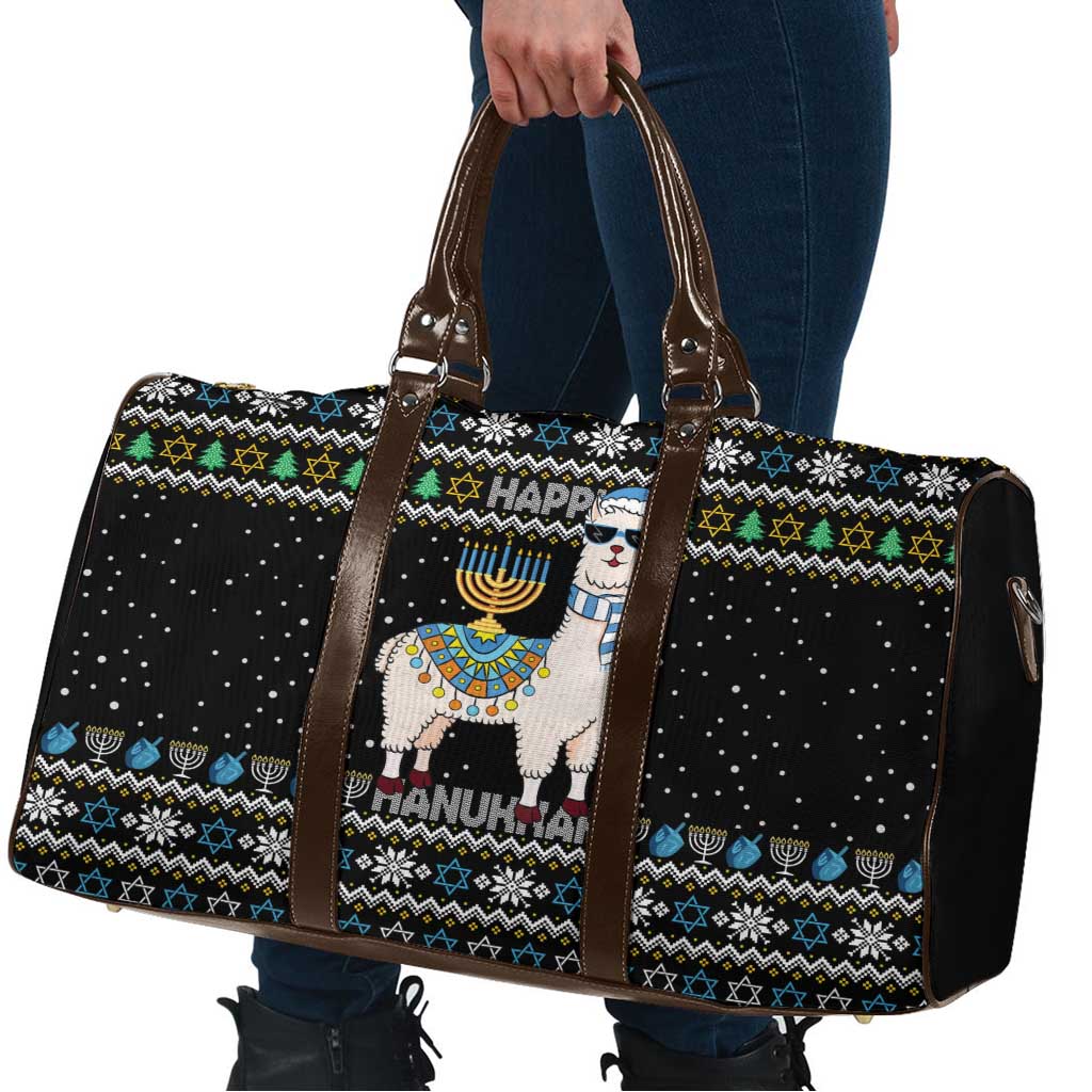 Happy Hanukkah Llama Travel Bag Funny Menorah for Jewish Holiday - Wonder Print Shop