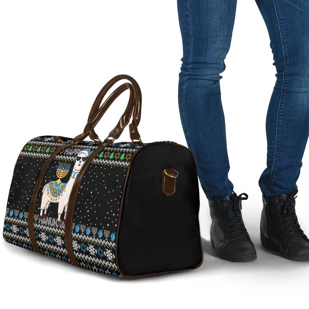 Happy Hanukkah Llama Travel Bag Funny Menorah for Jewish Holiday - Wonder Print Shop