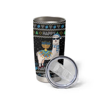 Happy Hanukkah Llama Tumbler Cup Funny Menorah for Jewish Holiday - Wonder Print Shop