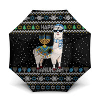 Happy Hanukkah Llama Umbrella Funny Menorah for Jewish Holiday - Wonder Print Shop