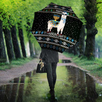 Happy Hanukkah Llama Umbrella Funny Menorah for Jewish Holiday - Wonder Print Shop