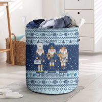 Chrismukkah Nutcracker Laundry Basket Funny Hanukkah Xmas Style - Wonder Print Shop
