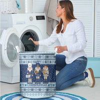 Chrismukkah Nutcracker Laundry Basket Funny Hanukkah Xmas Style - Wonder Print Shop