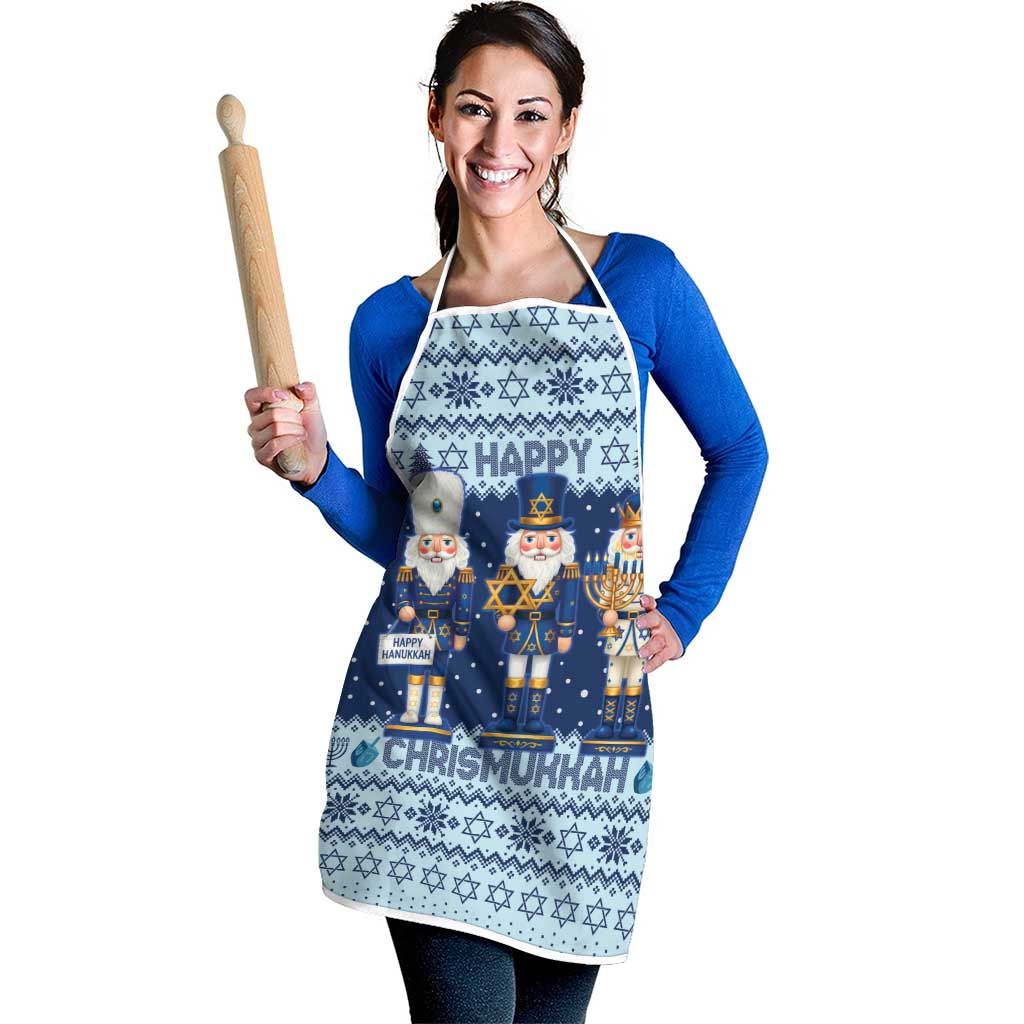 Chrismukkah Nutcracker Apron Funny Hanukkah Xmas Style - Wonder Print Shop