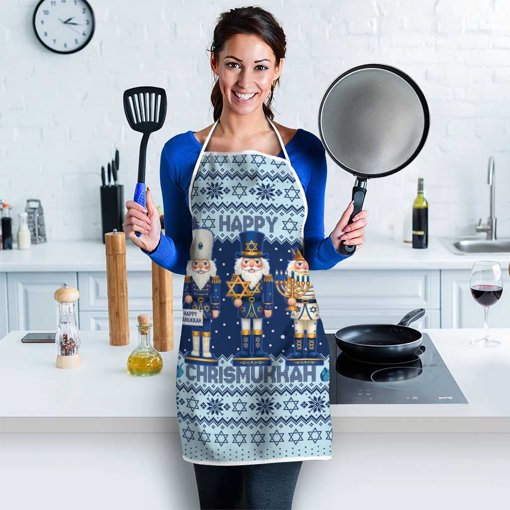 Chrismukkah Nutcracker Apron Funny Hanukkah Xmas Style - Wonder Print Shop