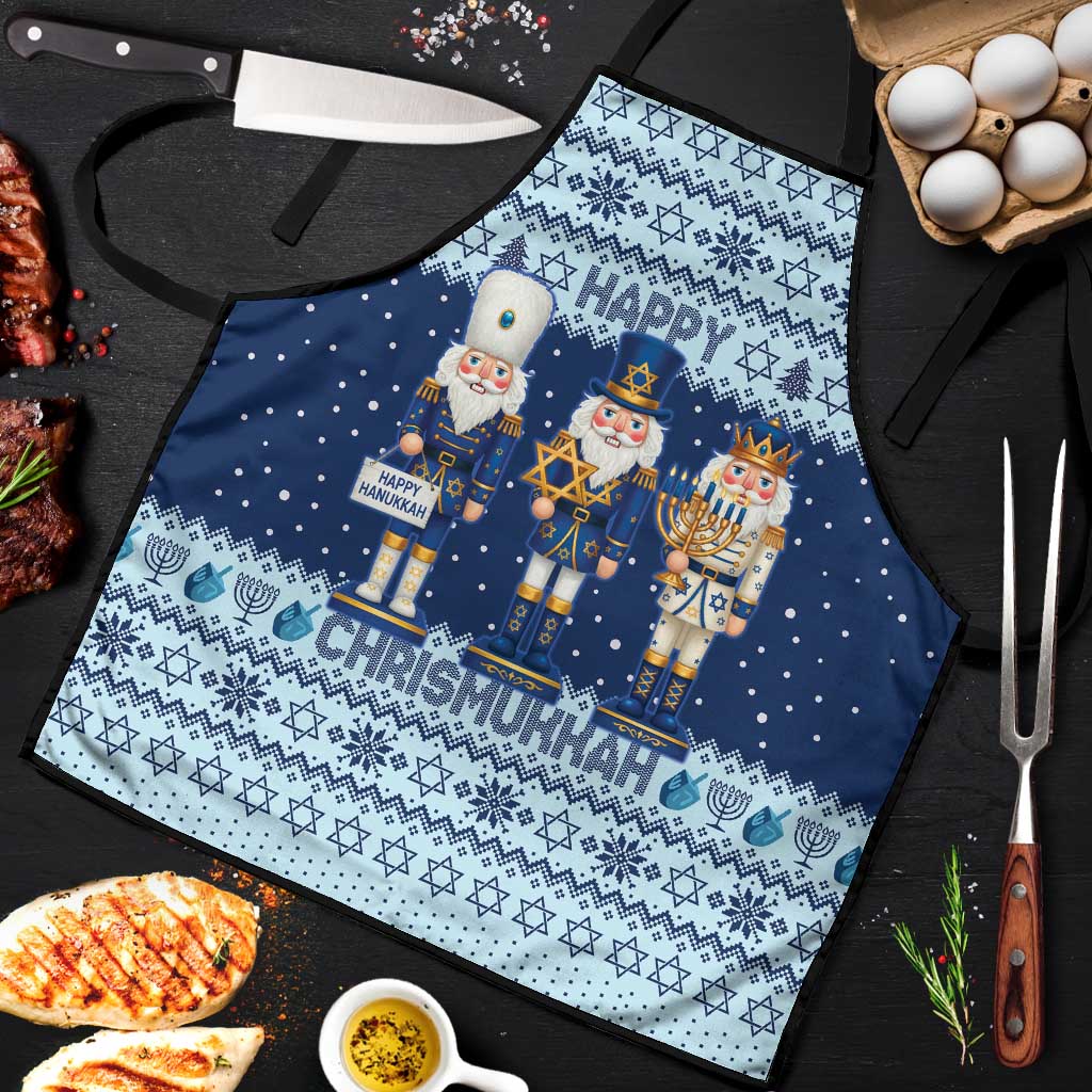 Chrismukkah Nutcracker Apron Funny Hanukkah Xmas Style - Wonder Print Shop