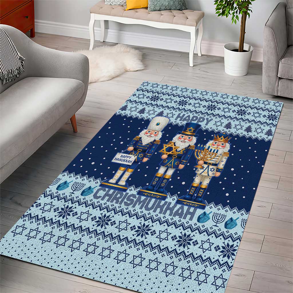 Chrismukkah Nutcracker Area Rug Funny Hanukkah Xmas Style - Wonder Print Shop