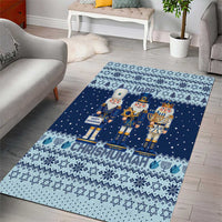 Chrismukkah Nutcracker Area Rug Funny Hanukkah Xmas Style - Wonder Print Shop