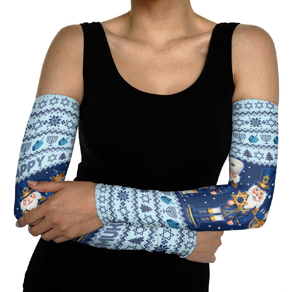 Chrismukkah Nutcracker Arm Sleeves Funny Hanukkah Xmas Style - Wonder Print Shop