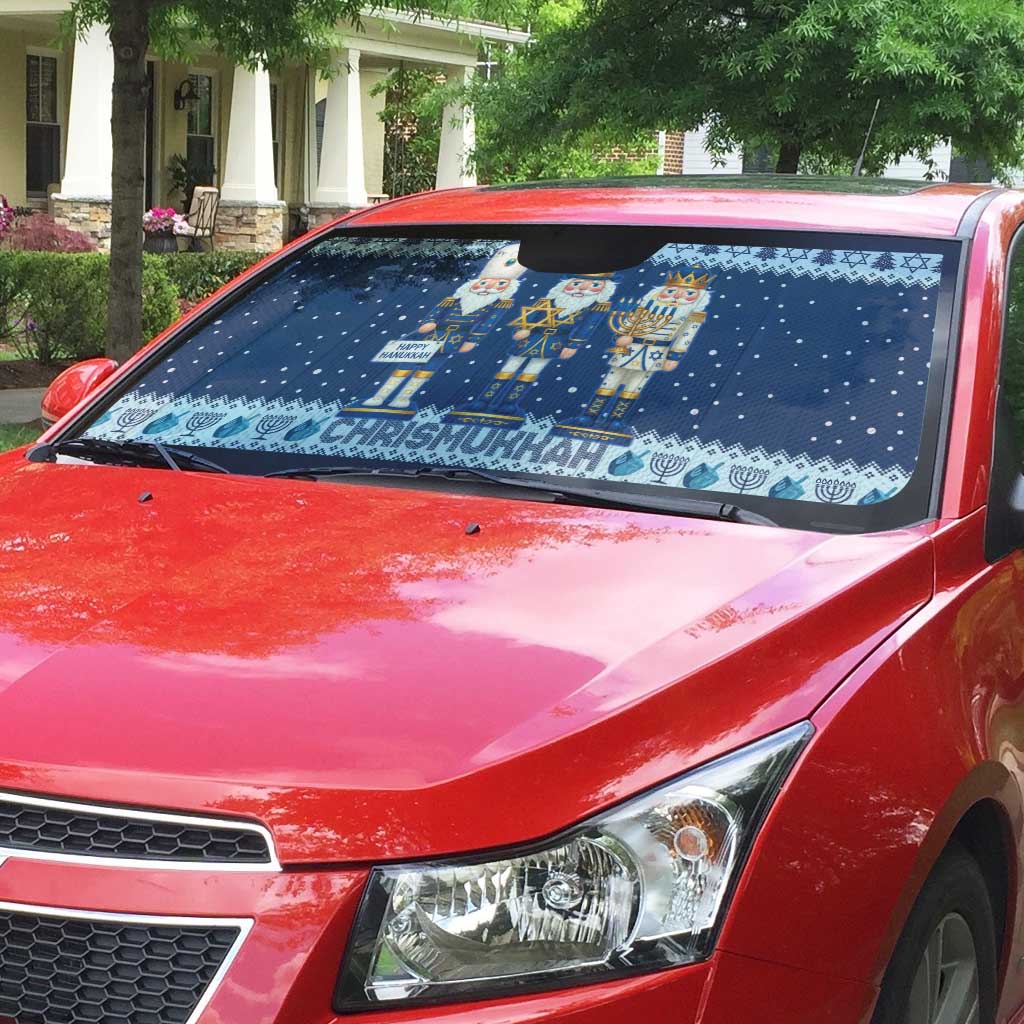 Chrismukkah Nutcracker Auto Sun Shade Funny Hanukkah Xmas Style - Wonder Print Shop