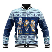 Chrismukkah Nutcracker Baseball Jacket Funny Hanukkah Xmas Style - Wonder Print Shop