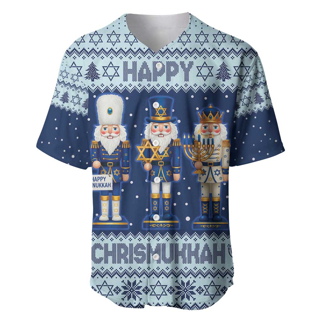 Chrismukkah Nutcracker Baseball Jersey Funny Hanukkah Xmas Style - Wonder Print Shop