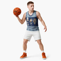 Chrismukkah Nutcracker Basketball Jersey Funny Hanukkah Xmas Style - Wonder Print Shop