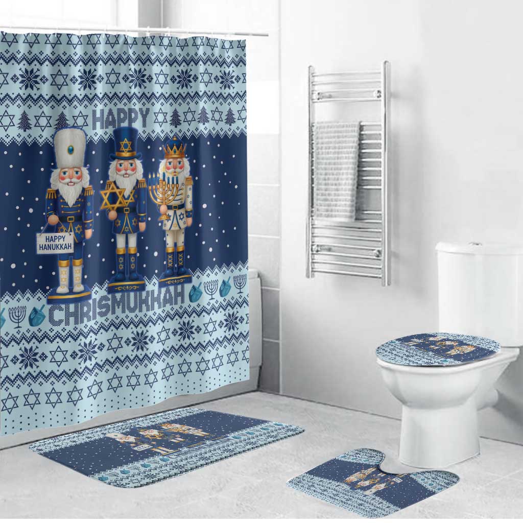 Chrismukkah Nutcracker Bathroom Set Funny Hanukkah Xmas Style - Wonder Print Shop