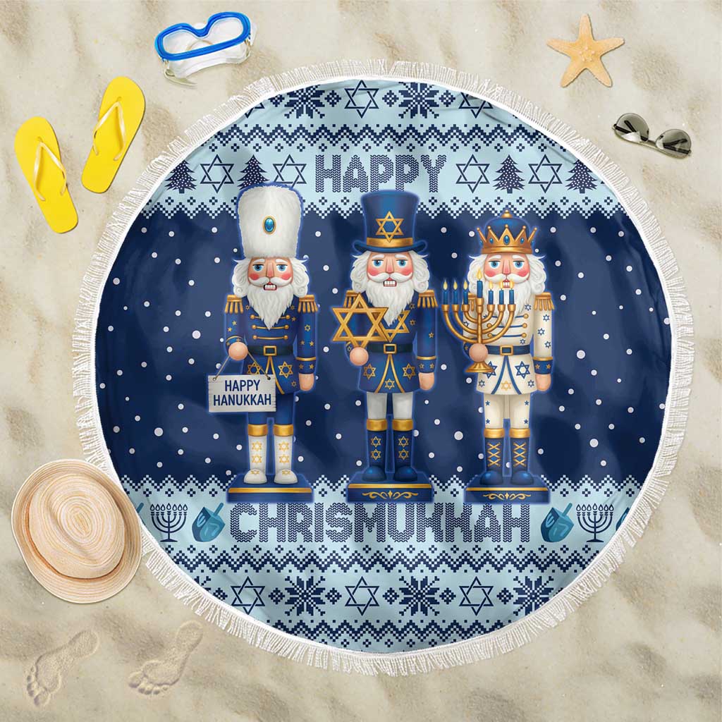 Chrismukkah Nutcracker Beach Blanket Funny Hanukkah Xmas Style - Wonder Print Shop