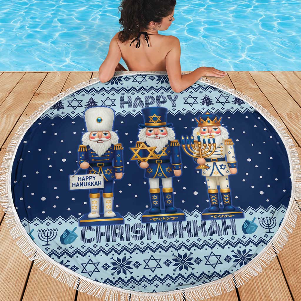 Chrismukkah Nutcracker Beach Blanket Funny Hanukkah Xmas Style - Wonder Print Shop