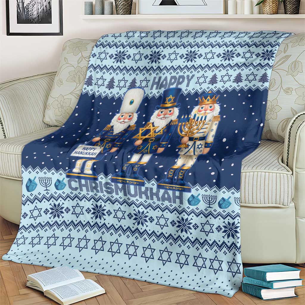 Chrismukkah Nutcracker Blanket Funny Hanukkah Xmas Style - Wonder Print Shop