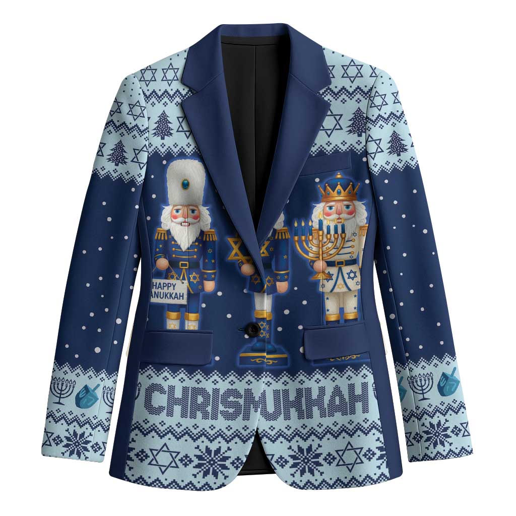 Chrismukkah Nutcracker Blazer Funny Hanukkah Xmas Style - Wonder Print Shop