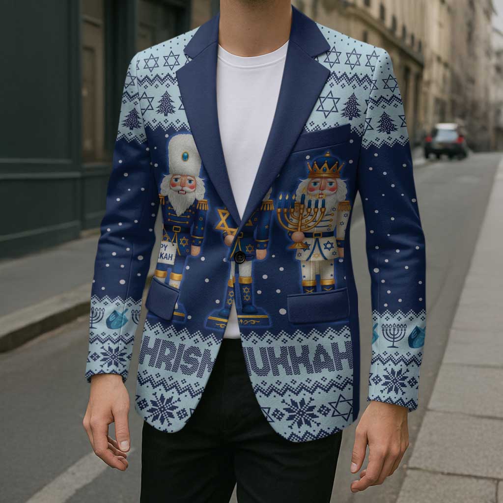 Chrismukkah Nutcracker Blazer Funny Hanukkah Xmas Style - Wonder Print Shop