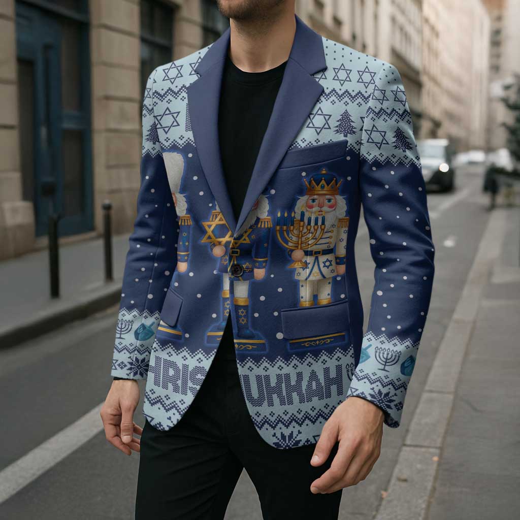 Chrismukkah Nutcracker Blazer Funny Hanukkah Xmas Style - Wonder Print Shop