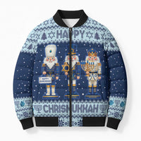 Chrismukkah Nutcracker Bomber Puffer Jacket Funny Hanukkah Xmas Style - Wonder Print Shop