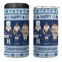 Chrismukkah Nutcracker 4 in 1 Can Cooler Tumbler Funny Hanukkah Xmas Style - Wonder Print Shop