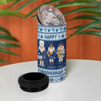 Chrismukkah Nutcracker 4 in 1 Can Cooler Tumbler Funny Hanukkah Xmas Style - Wonder Print Shop
