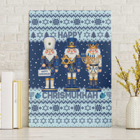 Chrismukkah Nutcracker Canvas Wall Art Funny Hanukkah Xmas Style - Wonder Print Shop