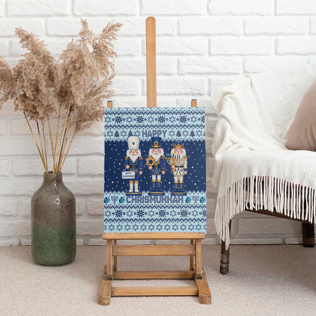 Chrismukkah Nutcracker Canvas Wall Art Funny Hanukkah Xmas Style - Wonder Print Shop