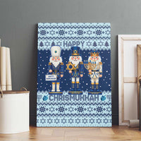 Chrismukkah Nutcracker Canvas Wall Art Funny Hanukkah Xmas Style - Wonder Print Shop