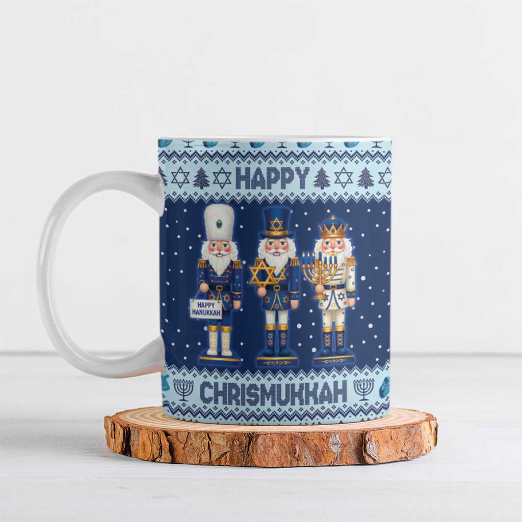 Chrismukkah Nutcracker Ceramic Mug Funny Hanukkah Xmas Style - Wonder Print Shop