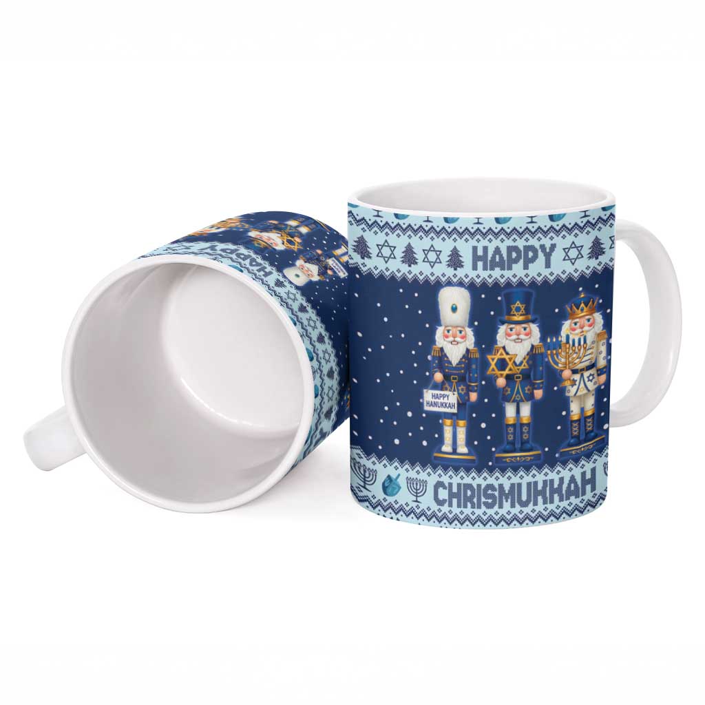 Chrismukkah Nutcracker Ceramic Mug Funny Hanukkah Xmas Style - Wonder Print Shop
