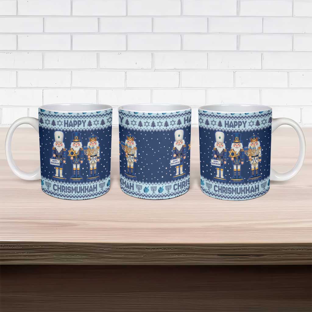 Chrismukkah Nutcracker Ceramic Mug Funny Hanukkah Xmas Style - Wonder Print Shop