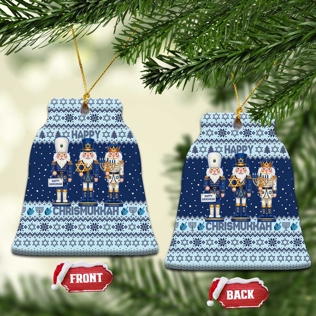 Chrismukkah Nutcracker Ceramic Ornament Funny Hanukkah Xmas Style - Wonder Print Shop