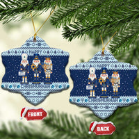 Chrismukkah Nutcracker Ceramic Ornament Funny Hanukkah Xmas Style - Wonder Print Shop