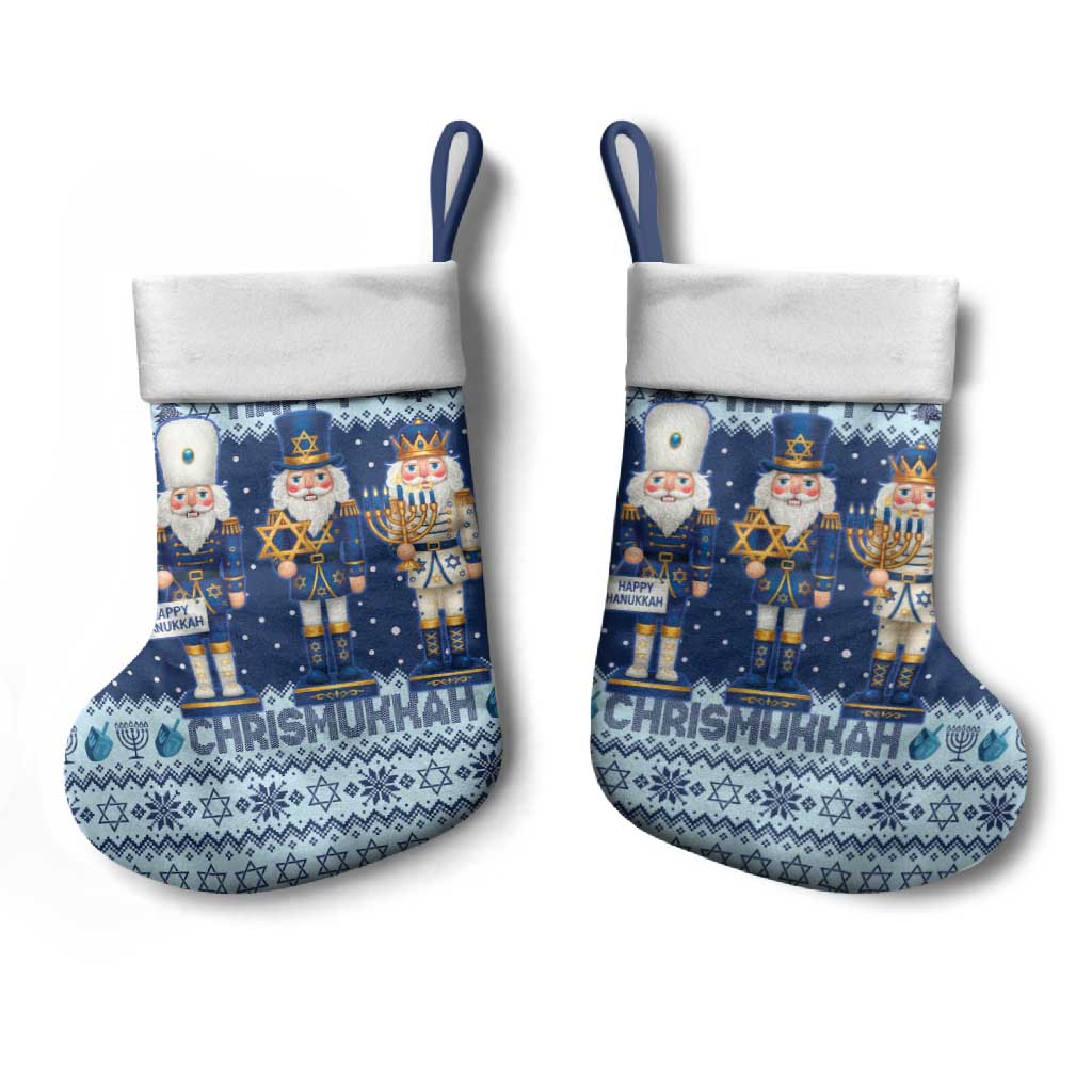 Chrismukkah Nutcracker Christmas Stocking Funny Hanukkah Xmas Style - Wonder Print Shop