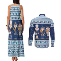 Chrismukkah Nutcracker Couples Matching Tank Maxi Dress and Long Sleeve Button Shirt Funny Hanukkah Xmas Style - Wonder Print Shop