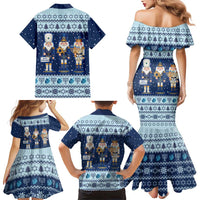 Chrismukkah Nutcracker Family Matching Mermaid Dress and Hawaiian Shirt Funny Hanukkah Xmas Style - Wonder Print Shop