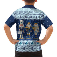 Chrismukkah Nutcracker Family Matching Off The Shoulder Long Sleeve Dress and Hawaiian Shirt Funny Hanukkah Xmas Style - Wonder Print Shop