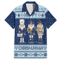 Chrismukkah Nutcracker Family Matching Off Shoulder Short Dress and Hawaiian Shirt Funny Hanukkah Xmas Style - Wonder Print Shop