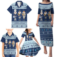 Chrismukkah Nutcracker Family Matching Puletasi and Hawaiian Shirt Funny Hanukkah Xmas Style - Wonder Print Shop