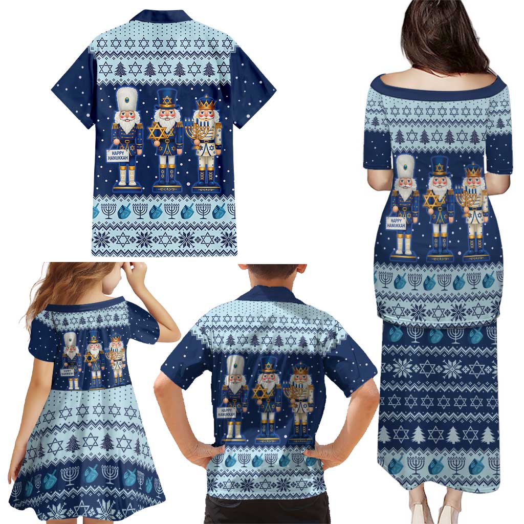 Chrismukkah Nutcracker Family Matching Puletasi and Hawaiian Shirt Funny Hanukkah Xmas Style - Wonder Print Shop
