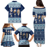 Chrismukkah Nutcracker Family Matching Puletasi and Hawaiian Shirt Funny Hanukkah Xmas Style - Wonder Print Shop