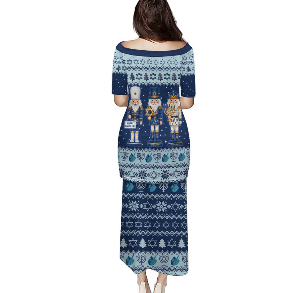 Chrismukkah Nutcracker Family Matching Puletasi and Hawaiian Shirt Funny Hanukkah Xmas Style - Wonder Print Shop